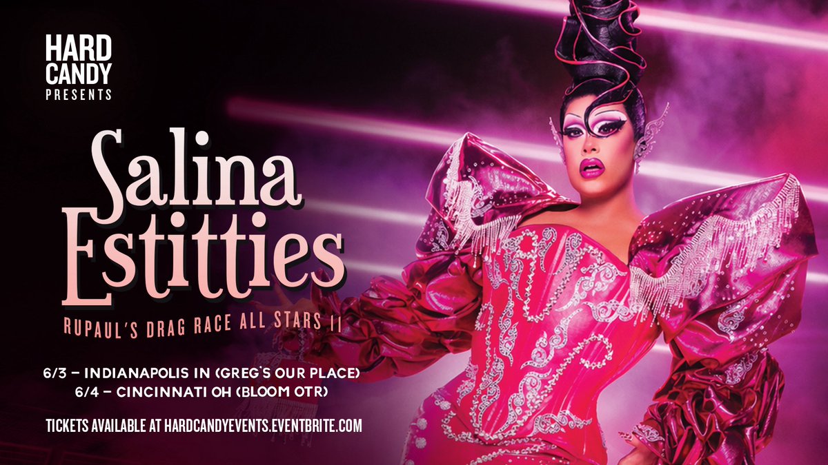 HardCandyKY's tweet photo. Next week - catch All Stars 11’s @SalinaEstitties ! Wed 6/3 - Indianapolis IN @GregsOurPlace 
Thurs 6/4 - Cincinnati OH @bloomotr513 
Tix: https://t.co/3bOq0ljxHQ https://t.co/s99WThGQcF