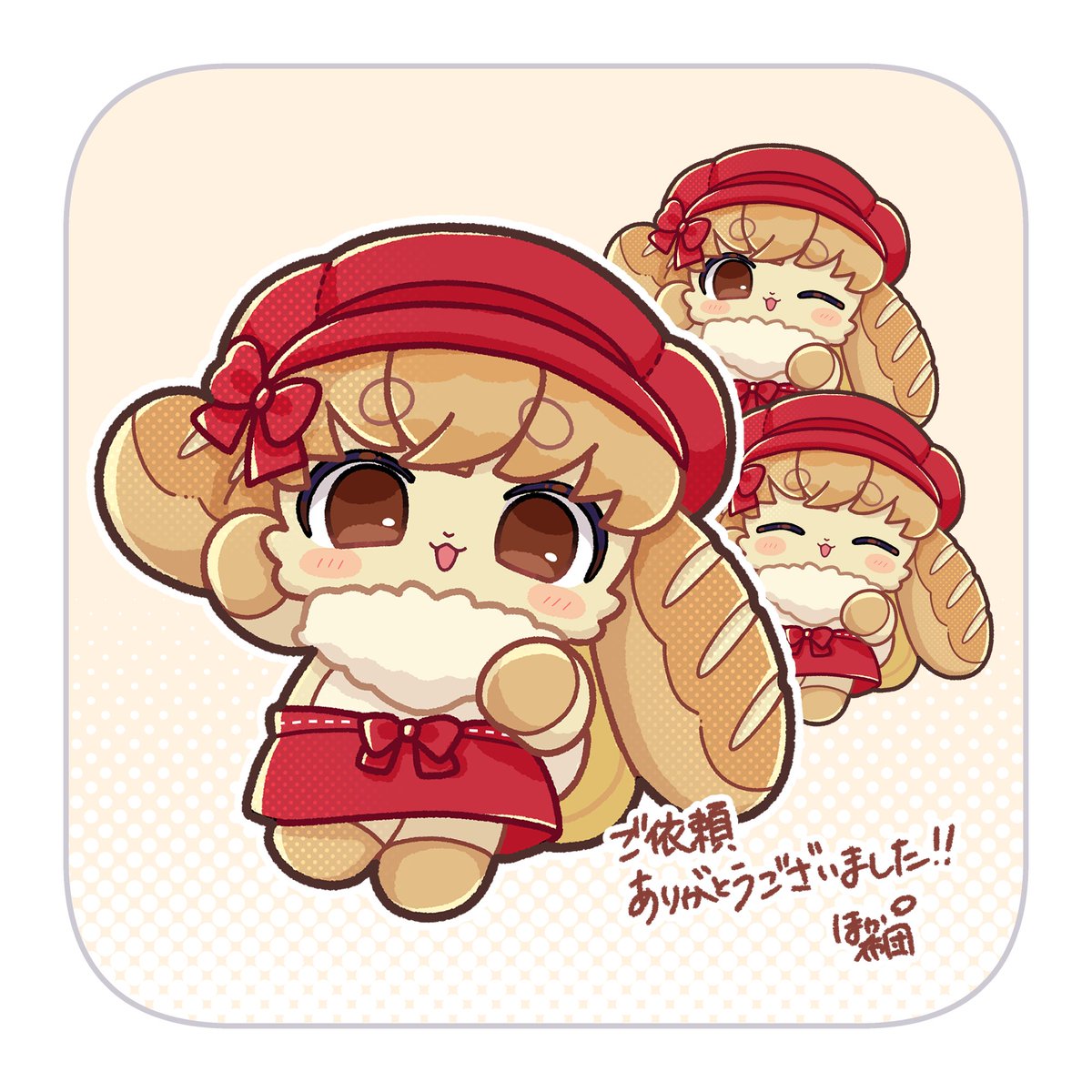 お仕事】 ぱんのこむぎ様のサムネイル用イラストを描かせていただき 