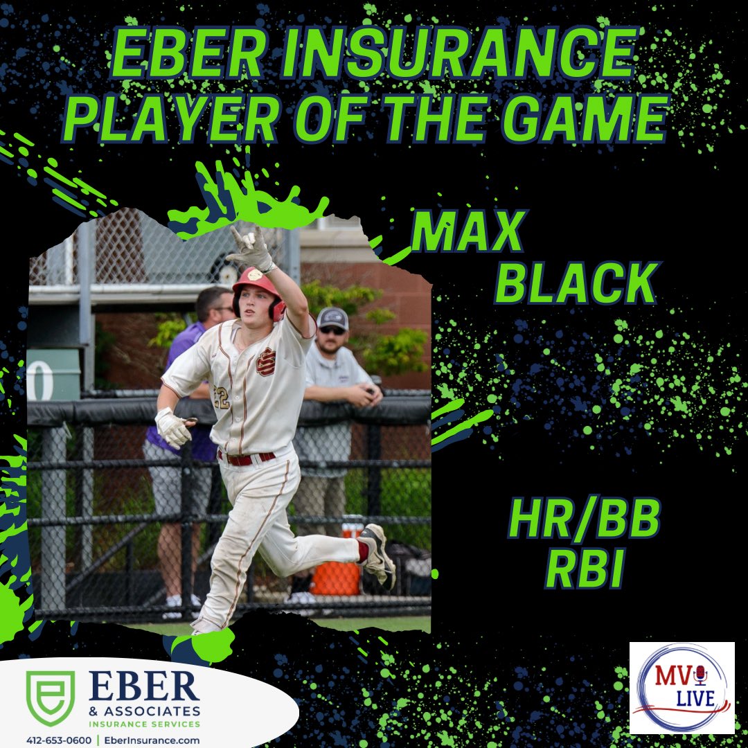 live_mvi's tweet photo. Eagles soar to victory behind the bat of Max Black! Eber &amp; Associates Insurance Services Player of the game got the scoring started with a monster blast and they never looked back! https://t.co/6Xg7hyF48w