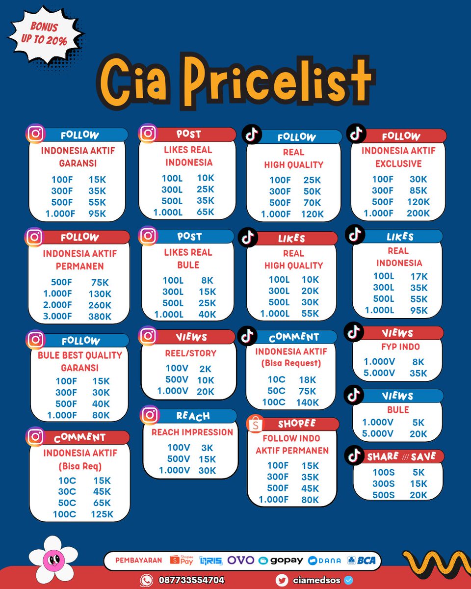 cia, Jual Followers IG TT 🇮🇩 tweet media