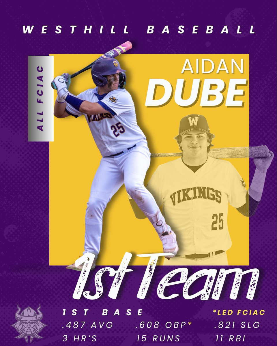 AidanDube17's tweet photo. Blessed to receive All FCIAC First team for 1B this year. @VikingPride19 @BaseballUCT https://t.co/OOLEFc81Rc