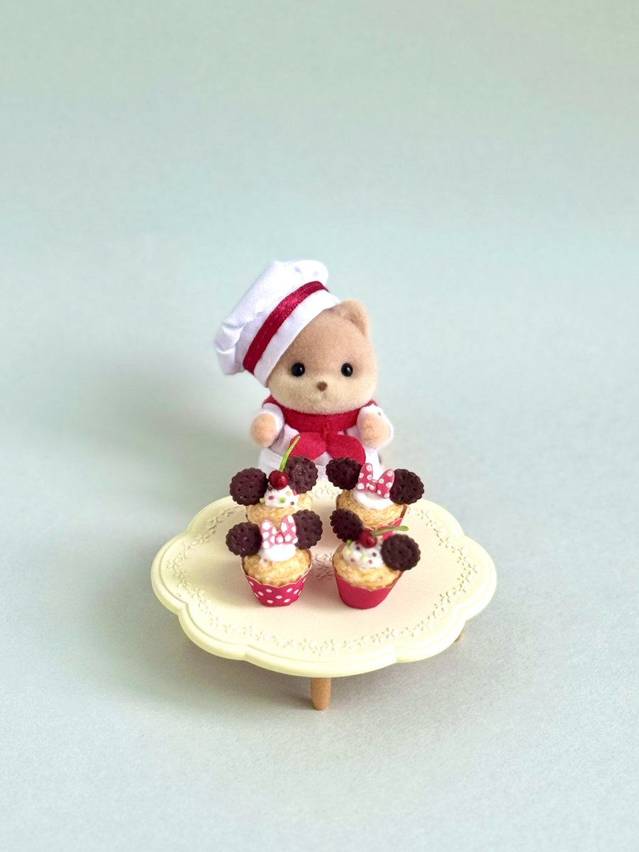 めしあがれっ🍒🧁໒꒱· ﾟ #ディズニーミニチュアフード #ミッキー