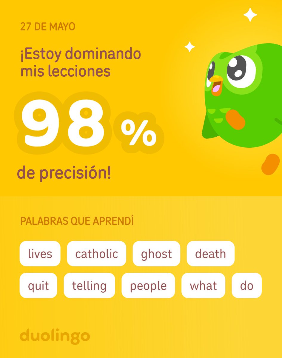 Stevenson_S13's tweet photo. ¡Estoy aprendiendo inglés en Duolingo! Es gratis, divertido y efectivo. https://t.co/dRVXcmLPtk