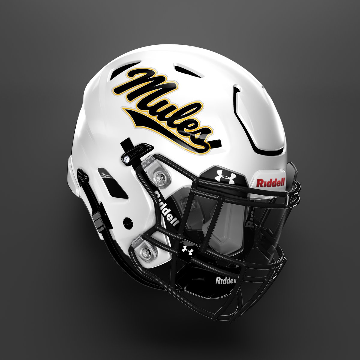 HelmetMissouri's tweet photo. New look #⃣2⃣3⃣ for the '26 season; the Lathrop Mules!

Ditching their gloss black shells in favor of matte white and donning a slick script design.

Huge thanks to @coachmac13 and the Mules for letting @417helmets be a part of it!

Mules open on the road at Central (KC) on 8/28 https://t.co/S5JfoIaAgp