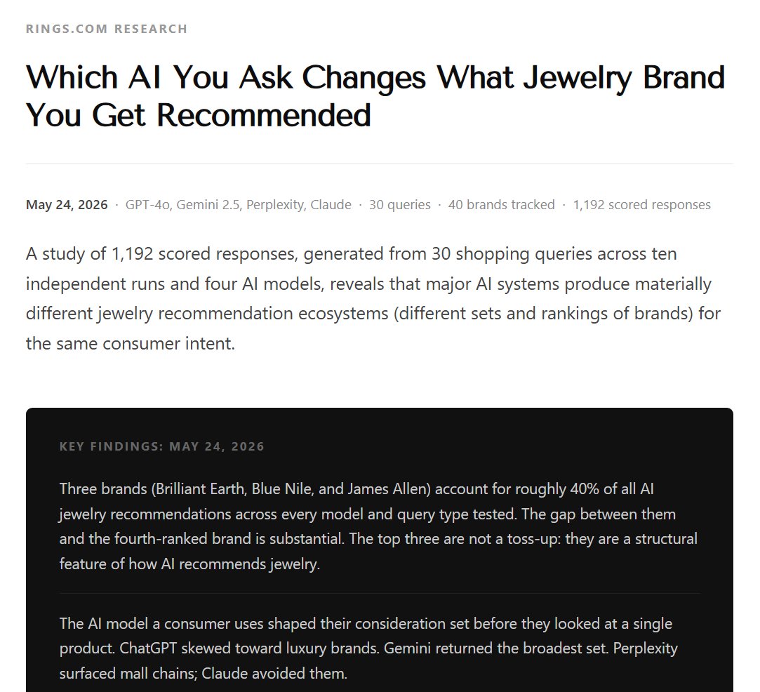 randfish's tweet photo. If you're not monitoring AI's inconsistent answers to recommendation questions... what are you doing?!

https://t.co/YELSssPcdp is a great example of how variable and strange the responses can get. https://t.co/TlB6VxIg5d