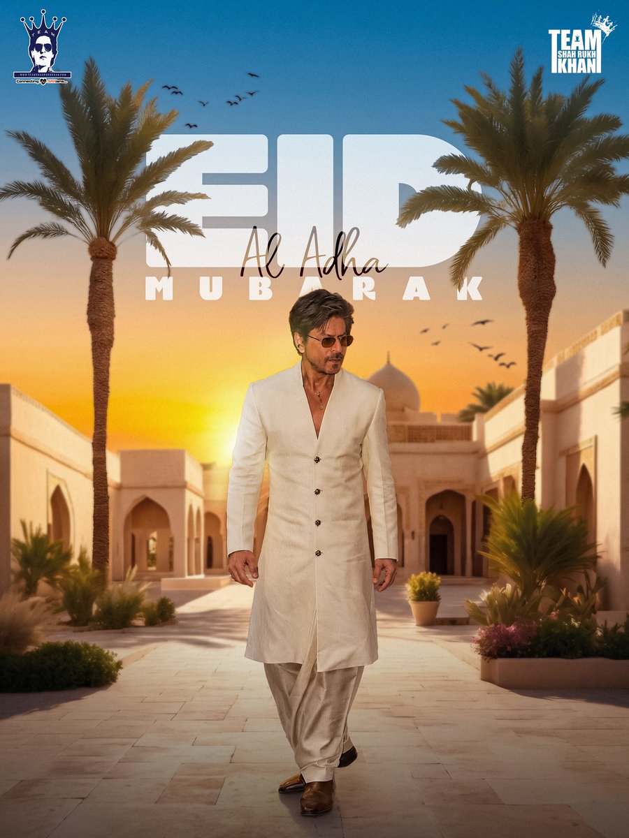 teamsrkfc's tweet photo. Eid is more beautiful when celebrated with love, unity & togetherness.
Wishing the entire SRK family around the world a blessed and joyful Eid Al Adha 🌙❤️

@iamsrk

May this festival bring peace, happiness and endless success to everyone.
From all of us at Team Shah Rukh Khan Fan Club — Eid Mubarak 🤍

#EidMubarak #EidAlAdha #TeamShahRukhKhan #SRK #ShahRukhKhan
