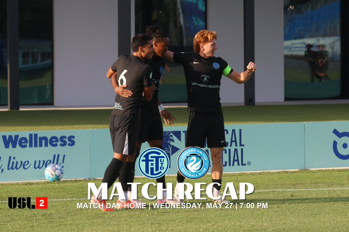 FTLUTD's tweet photo. MATCH RECAP: Fort Lauderdale Wins Fourth Straight in Physical Match vs. Lakeland 💪

Captain Owen Barnett continued his dominance with an elite assist to Santi Possu, extending the club's unbeaten start to the 2026 @USLLeagueTwo season. 🔥

📰READ MORE: https://t.co/Cf3A9LfFDo