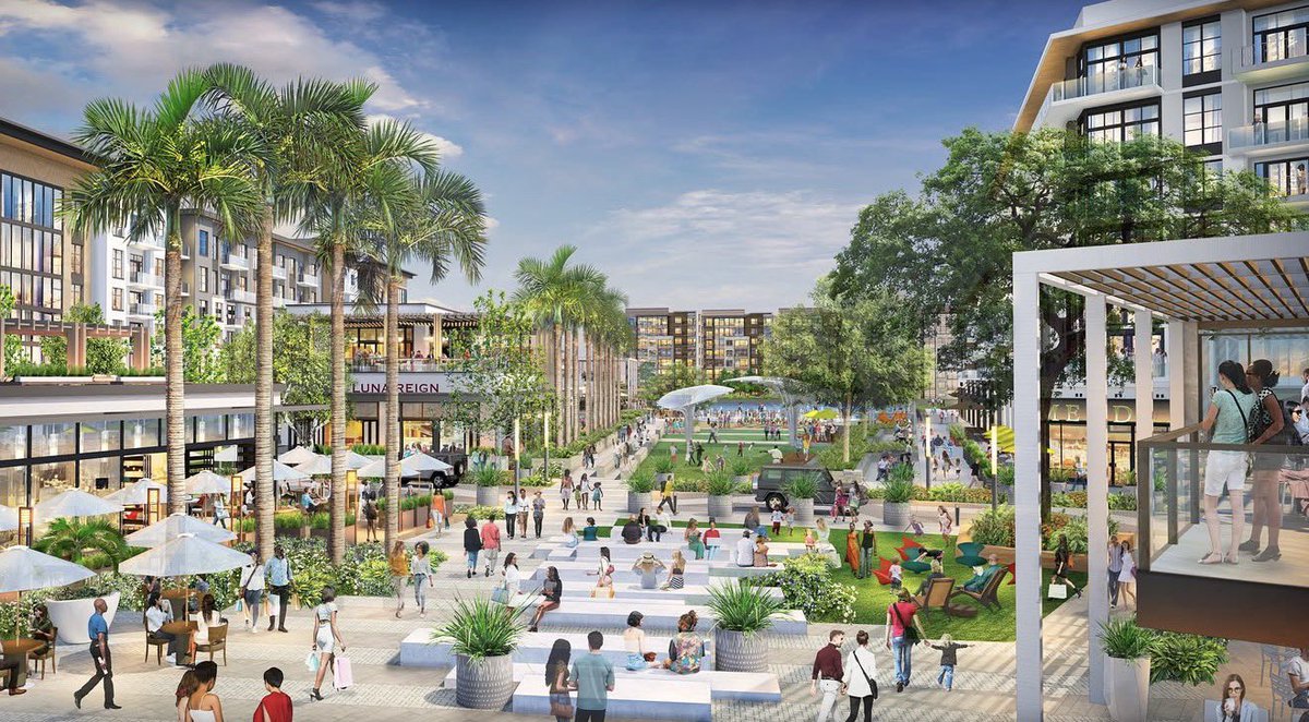 OfficialJoelF's tweet photo. A massive 125-acre development broke ground in Miramar today. 

Sunbeam — owner of WSVN — is building Miramar Cove, which will have:

- 2,874 residential units 
- 400k sf retail
- 125k sf class A office space
- 185-key hotel 
- 5.5-acre basin with gondolas & fountain
- 5 miles of walking paths

The project is expected to be completed end of 2028. It’s located off of Red Road & Miramar Parkway — just across the street from the TV station’s future studio currently under construction.