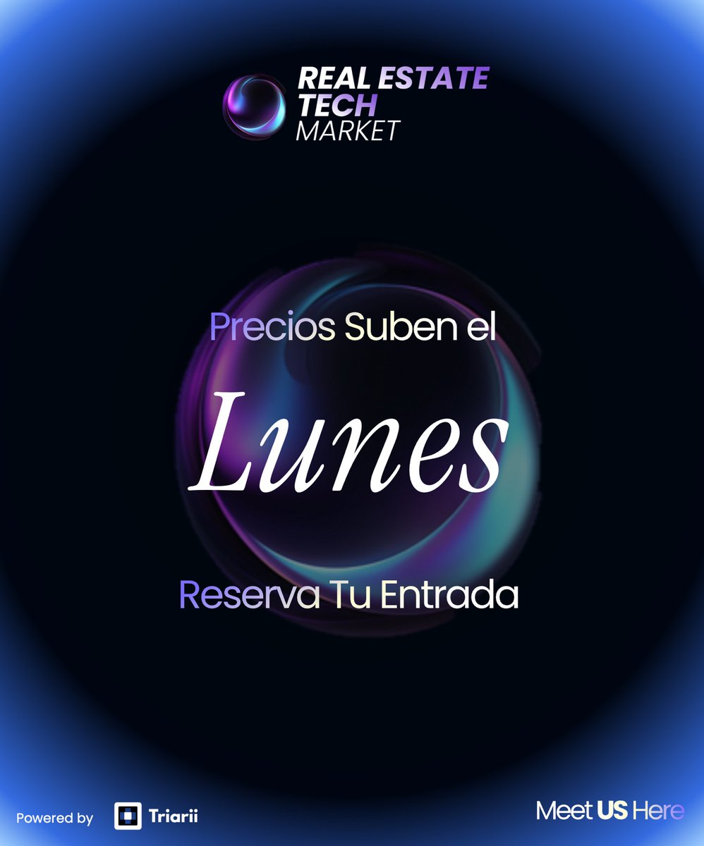 campusproptech's tweet photo. Este lunes los precios suben en Real Estate Tech Market.

El evento online de tecnología inmobiliaria Proptech para Estados Unidos y América Latina 🎟️

Reserva tu entrada abajo 👇🏽 https://t.co/lgDPmOSprN