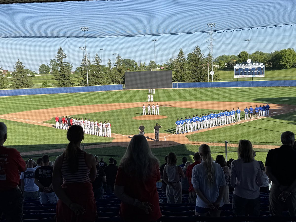 JSchlepStadium's tweet photo. A moment of silence, as we honored the wonderful life of a great man/mentor/coach/father/grandfather/husband/author/fan &amp; ALL AROUND GREAT MAN during tonight’s playoff ballgame! Sabers come out victorious, 5-3 on a beautiful night at The Joe!! @Sammelchior1 https://t.co/NGm56zRFG0