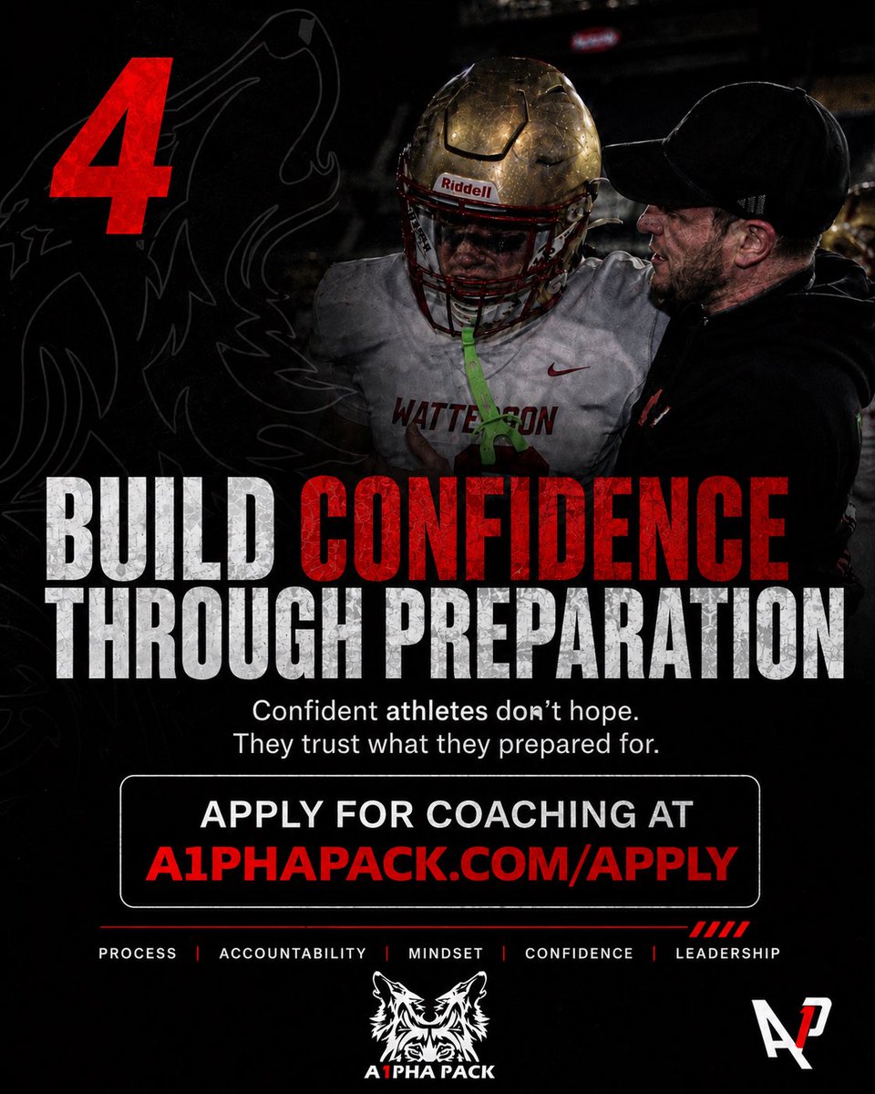 CoachDomClegg's tweet photo. Most athletes try to build confidence through results.

That is backwards.

Real confidence is built through preparation, repetition, accountability, and clear standards.

Confident athletes do not hope.

They trust what they prepared for.

#AthleteDevelopment #MentalPerformance https://t.co/ZdFxnU9tph