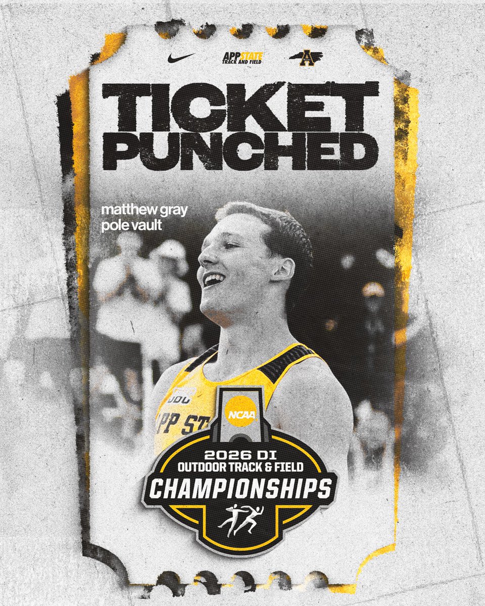AppTF_XC's tweet photo. HE IS GOING TO OREGON!!!

Matthew Gray punches his 🎟️ to Eugene with a pole vault clearance of 5.45m/17-10.5! 

#GoApp https://t.co/k9JfKjsw84