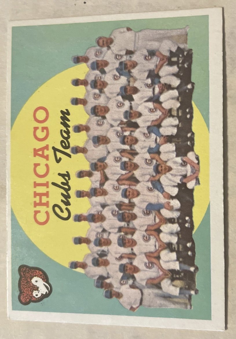 JohnVerser's tweet photo. @CardsStory $10 each PWE
1958 Topps Jim Bunning
1958 Topps Bob Lemon
1959 Topps Bob Turley all star
1959 Topps Chicago Cubs team card
(Backs in comments) https://t.co/M8gyV0kDM8