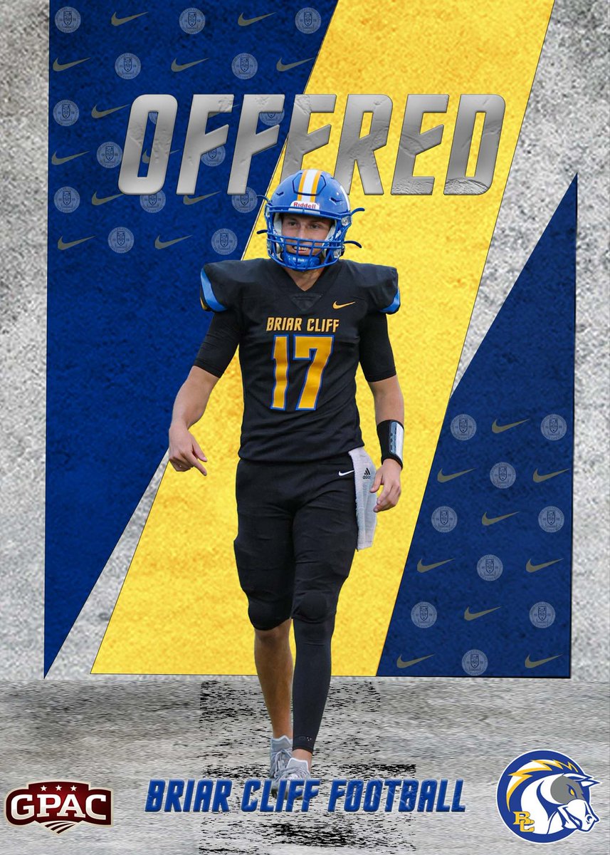 DerikLawing's tweet photo. After a great conversation with @CoachKoziol, I’ve been blessed with an offer from Briar Cliff University‼️ 

#JUCOPRODUCT #Football #Transfer https://t.co/pKNwcgaDv9