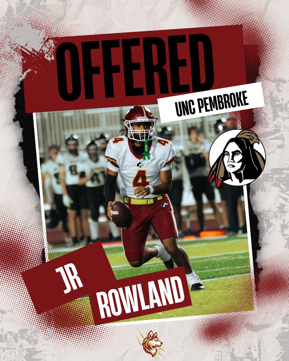 NECP_Football's tweet photo. Congrats to our own @JrRowland2 for receiving an offer from @UNCP_Football #OnePack https://t.co/SxJZUOThGh
