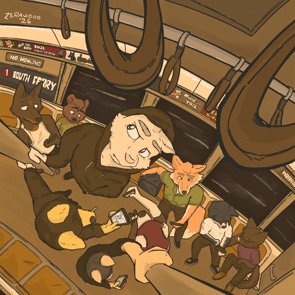 zerawooo's tweet photo. Subway ride https://t.co/Csd108k36c