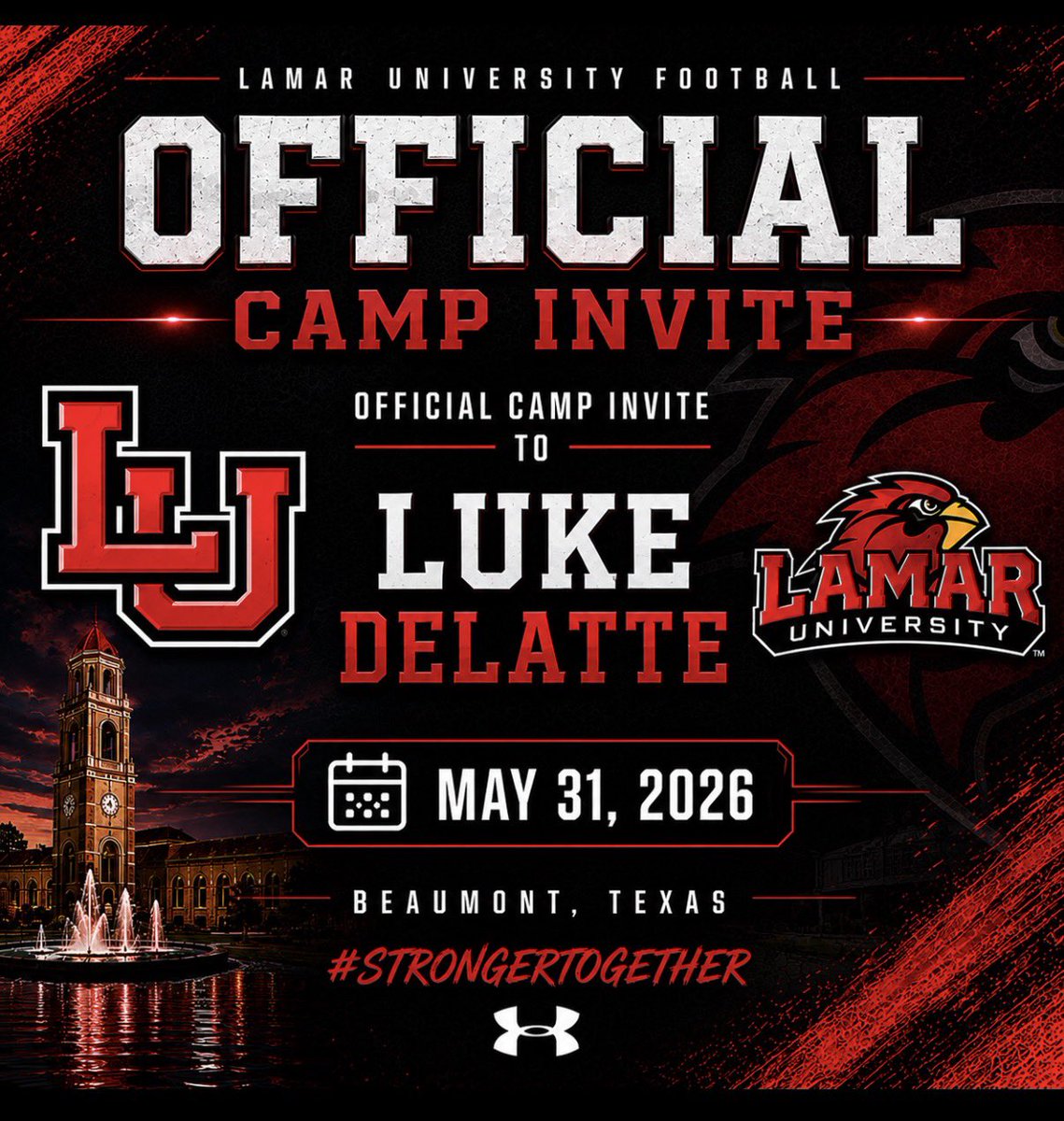 LukeDelatte's tweet photo. Thanks to @coachcordova and @LamarFootball for the camp invite. Appreciate the opportunity to compete ‼️
@CurtisFootball1 @JamesTabary @BCSLOUISIANA @PrepRedzoneLA @Louisiana5AD1 @LAvsAllYall @RecruitLouisian @RollDatWave @MiacFtbl @247recruiting @TheRightCats @Youngbullz22 @RDB_Exposure
