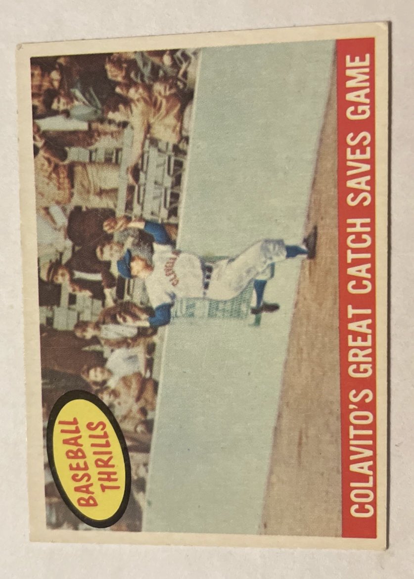 JohnVerser's tweet photo. @CardsStory $5 each PWE
1959 Topps Warren Giles
1958 Topps all star Luis Aparicio 
1959 Topps Colavito’s catch
1959 Topps directing the power
(Backs posted in comments) https://t.co/A78NsiR2Uk