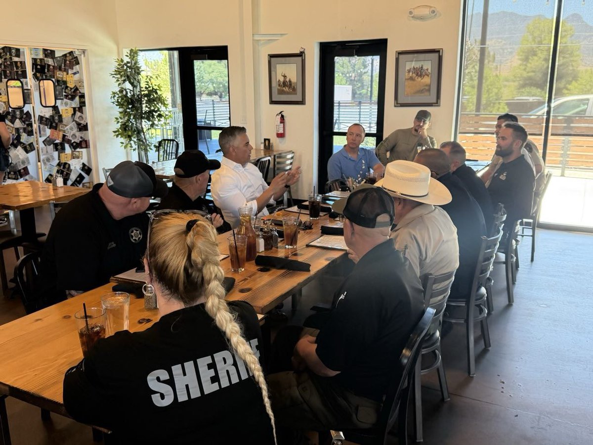 RepCiscomani's tweet photo. Had a fantastic meeting with Cochise County Sheriff's Office to provide an update on the $1 Million CPF I primarily secured in the @HouseAppropsGOP CJS Bill, which will directly strengthen emergency response capabilities right here in Cochise County.

Supporting our law enforcement officers means fighting for the resources needed to protect our communities in AZ06 🇺🇸🚔