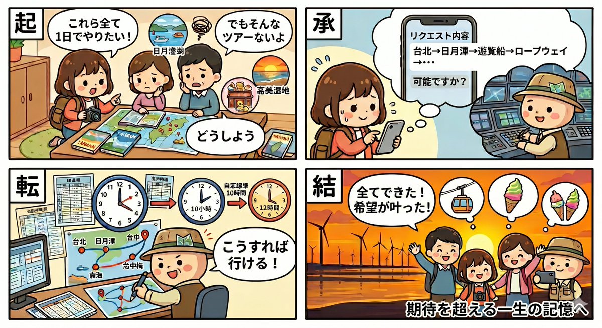 BuymaTravel's tweet photo. 要約４コマ https://t.co/ni4wuurEbo