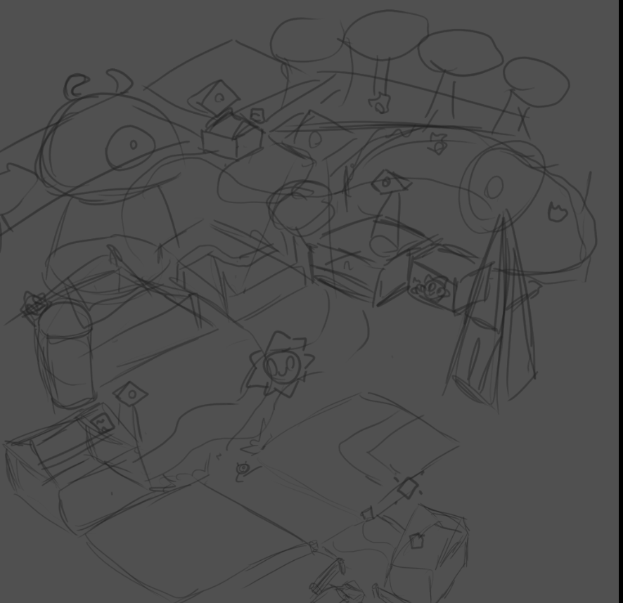 ProjectBabo's tweet photo. How I love seeing those beautiful concept sketches for other games... meanwhile I’m here trying to decode my own sketches from two days ago https://t.co/nQKzync4dl