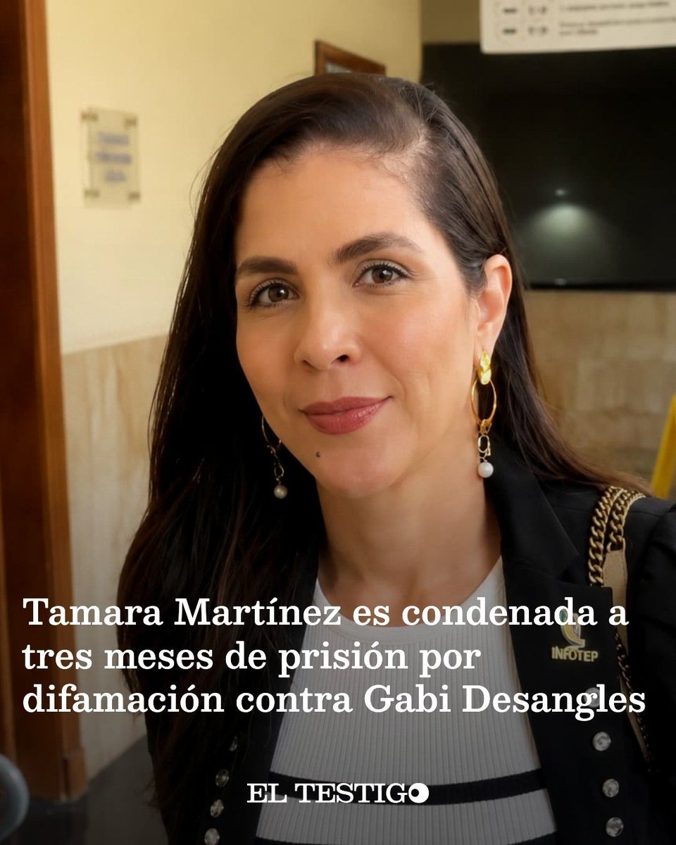 eltestigo_do's tweet photo. Tamara Martínez fue condenada a tres meses de prisión por difamación contra Gabi Desangles. La jueza Clara Luz Almonte dictó la sentencia. https://t.co/4CDeWAMaEf