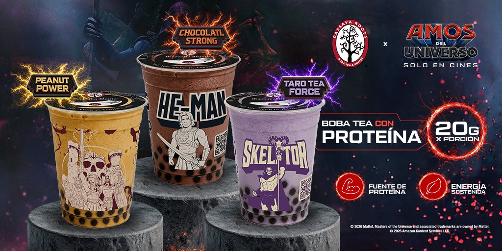 AnteaMx's tweet photo. ⚡ AMOS DEL UNIVERSO ⚡
Llegaron las increíbles bebidas en colaboración con Amos del Universo a @CassavaRoots. 💪🧋 https://t.co/NJVA1PfJ1X