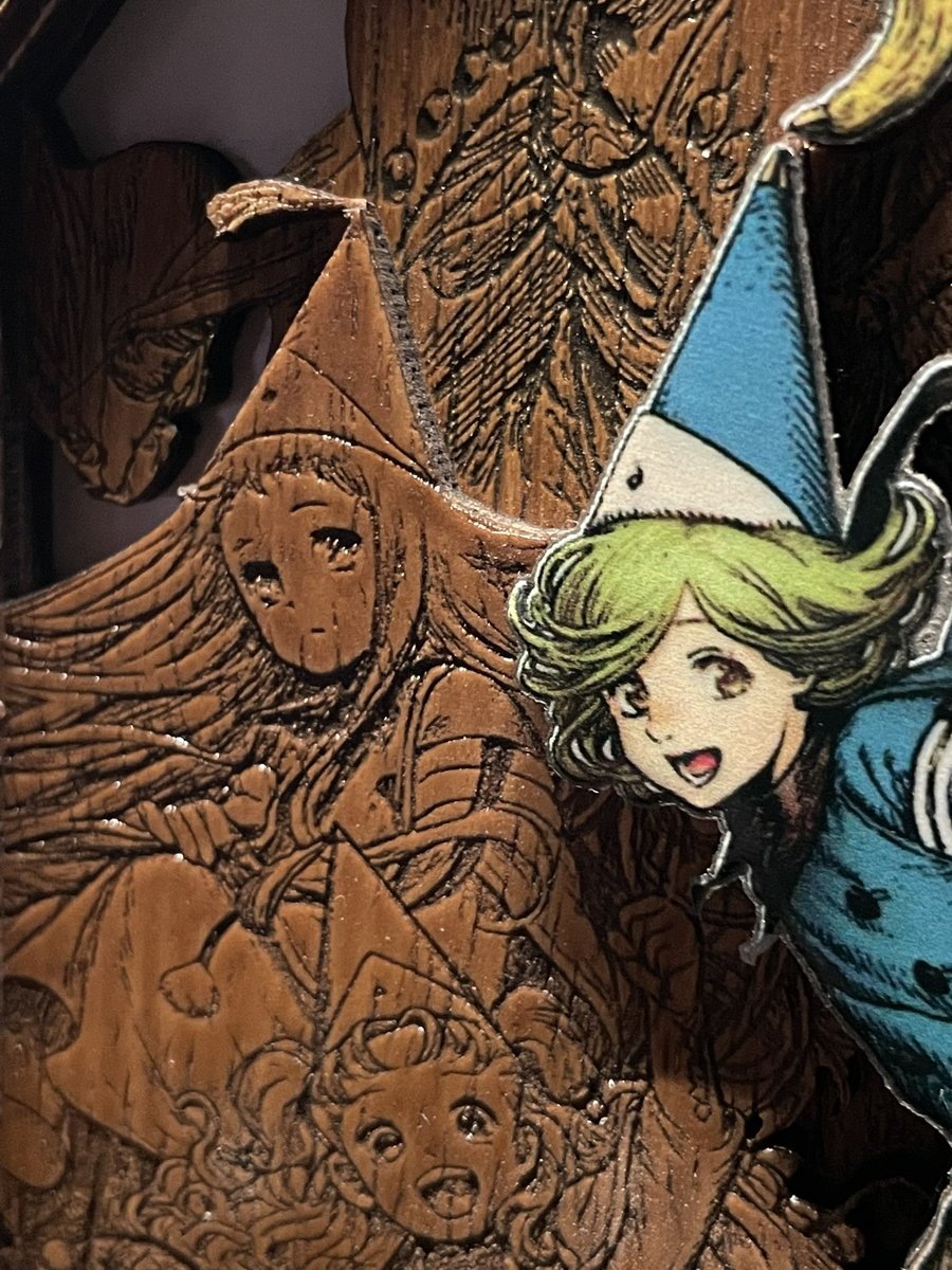 nugieboy_'s tweet photo. yay she’s here 🥹going to be a nice desktop piece to remind me of a big inspiration for myself this year 

I purchased this beautiful wooden piece from @InnaGna who was very nice and threw in some extra goodies!! check them out 
#witchhatatelier 
#Δ帽子 https://t.co/MCuhHzDAP6
