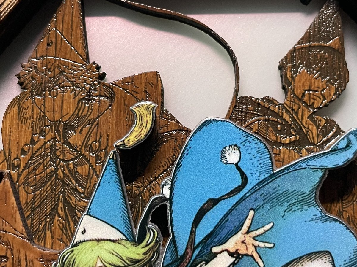 nugieboy_'s tweet photo. yay she’s here 🥹going to be a nice desktop piece to remind me of a big inspiration for myself this year 

I purchased this beautiful wooden piece from @InnaGna who was very nice and threw in some extra goodies!! check them out 
#witchhatatelier 
#Δ帽子 https://t.co/MCuhHzDAP6