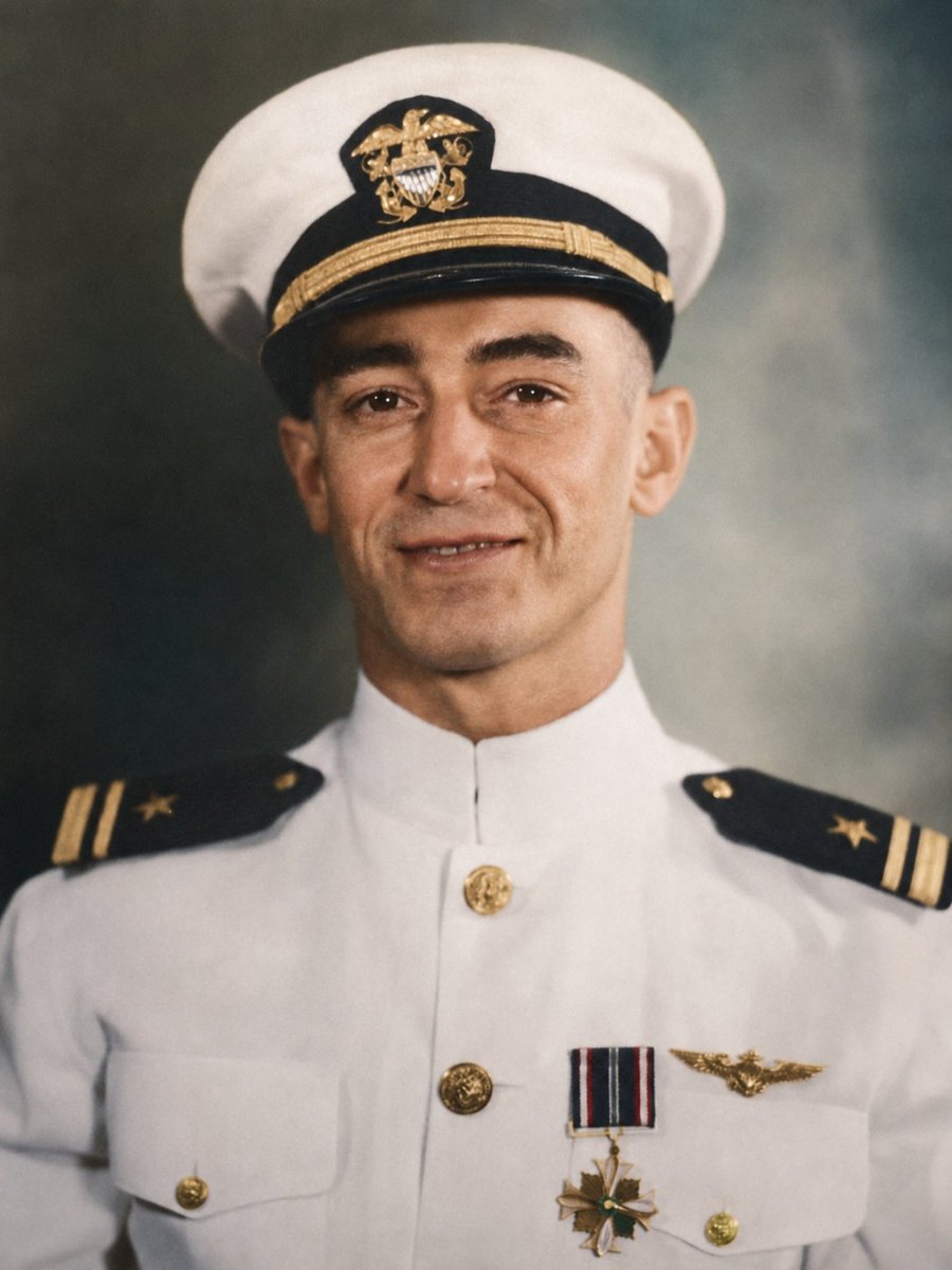 VoicesofWW2's tweet photo. Jack "Dusty" Kleiss was a U.S. Navy dive bomber pilot best known for his extraordinary actions at the Battle of Midway in June 1942. He flew an SBD Dauntless dive bomber off the USS Enterprise as part of Scouting Squadron Six (VS-6).

At Midway, Kleiss accomplished something no other American pilot did: he scored direct bomb hits on three different Japanese warships during the battle, including two fleet carriers.

On the morning of June 4, 1942, Enterprise launched its air group in a desperate strike against the Japanese carrier force commanded by Admiral Nagumo. After a long and confused search, the dive bombers of VS-6 and VB-6, led by Lieutenant Commander Wade McClusky, finally spotted the enemy fleet. They arrived overhead at almost the perfect moment, just as Japanese fighters had been pulled down low to deal with American torpedo bombers, leaving the skies above the carriers nearly undefended. Kleiss pushed over into a near-vertical dive on the carrier Kaga, releasing his 500-pound bomb and two 100-pound bombs at low altitude. His main bomb struck Kaga near the aft of the island, contributing to the catastrophic fires that gutted the ship. Kaga, along with Akagi and Soryu, was reduced to a burning wreck within minutes in what became known as the "five minutes that changed the war."

Later that same day, the surviving Japanese carrier Hiryu launched counterstrikes that crippled the USS Yorktown. Enterprise sent another dive bomber strike late in the afternoon, and Kleiss flew again. This time he attacked Hiryu, scoring another direct hit that helped turn the last Japanese fleet carrier into a flaming hulk. With Hiryu's destruction, all four of Nagumo's frontline carriers were lost, breaking the back of Japanese naval airpower in a single day.

Two days later, on June 6, Kleiss flew yet again, this time against the damaged heavy cruisers Mogami and Mikuma, which had collided while retreating. Kleiss put a bomb squarely on Mikuma, helping to finish off the cruiser, which sank that evening.

Three sorties, three direct hits, two carriers and a cruiser. No other American aviator at Midway matched that record.

For his actions Kleiss received the Navy Cross, the Distinguished Flying Cross, and an Air Medal. He continued to serve in the Navy after the war as an aeronautical engineer, working on early jet and missile programs, and retired as a captain. In retirement he was quiet about his service for decades, but in his final years he became one of the most respected voices among surviving Midway veterans. He co-authored his memoir "Never Call Me a Hero: A Legendary American Dive-Bomber Pilot Remembers the Battle of Midway," published in 2017 shortly after his death at age 100 on April 22, 2016. He was among the last of the Dauntless dive bomber pilots who fought that day.
