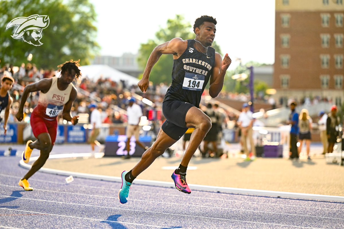CSUXCTrackField's tweet photo. 𝑨𝑫𝑽𝑨𝑵𝑪𝑰𝑵𝑮 𝑻𝑶 𝑭𝑹𝑰𝑫𝑨𝒀 🏴‍☠️

Aden drops a personal best time of 45.66 in the first round of the 400m in the East Regionals to move on! He will compete in the national quarterfinals on Friday at 6:50 PM seeking to punch his ticket to Oregon!

#BucStrong https://t.co/fXb4wsDBsX