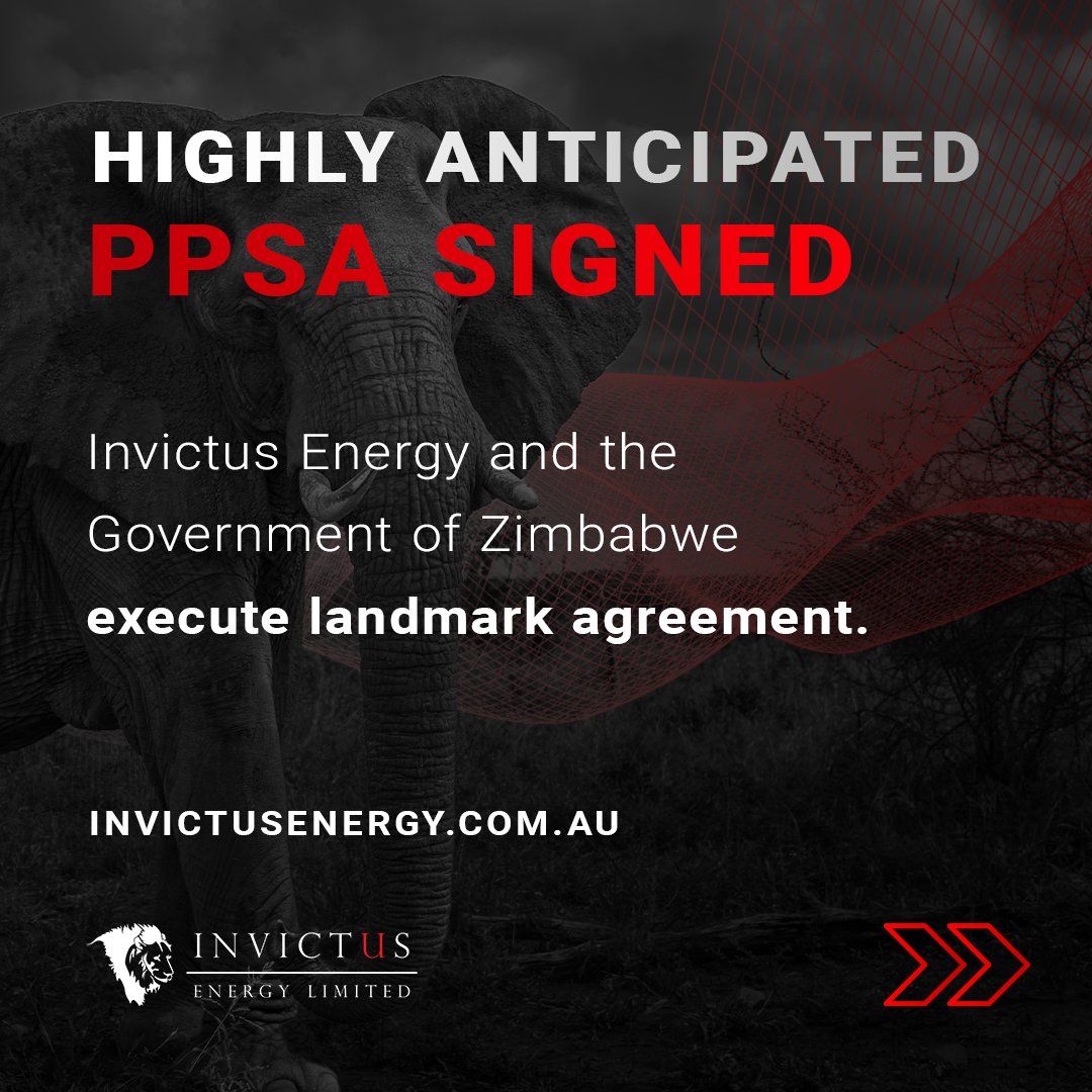 energy_invictus's tweet photo. A defining milestone for $IVZ and the Cabora Bassa Project, with the PPSA now executed with the Republic of Zimbabwe, establishing a clear framework for long-term development.

With this in place, focus now moves to the Musuma-1 exploration well, targeting spud in H2 2026. 
#PPSA https://t.co/lpO3zFIA8t