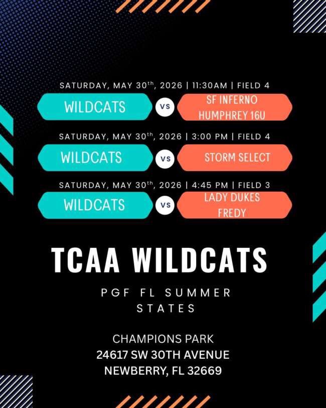 TCAAWildcats's tweet photo. The TCAA Wildcats are finally returning to the turf fields at Champions Park — Summer Showcase 2026 is officially underway.  PGF FL Summer States @PGFnetwork @SBRRetweets @SoftballDown https://t.co/REUbL0Hd3y