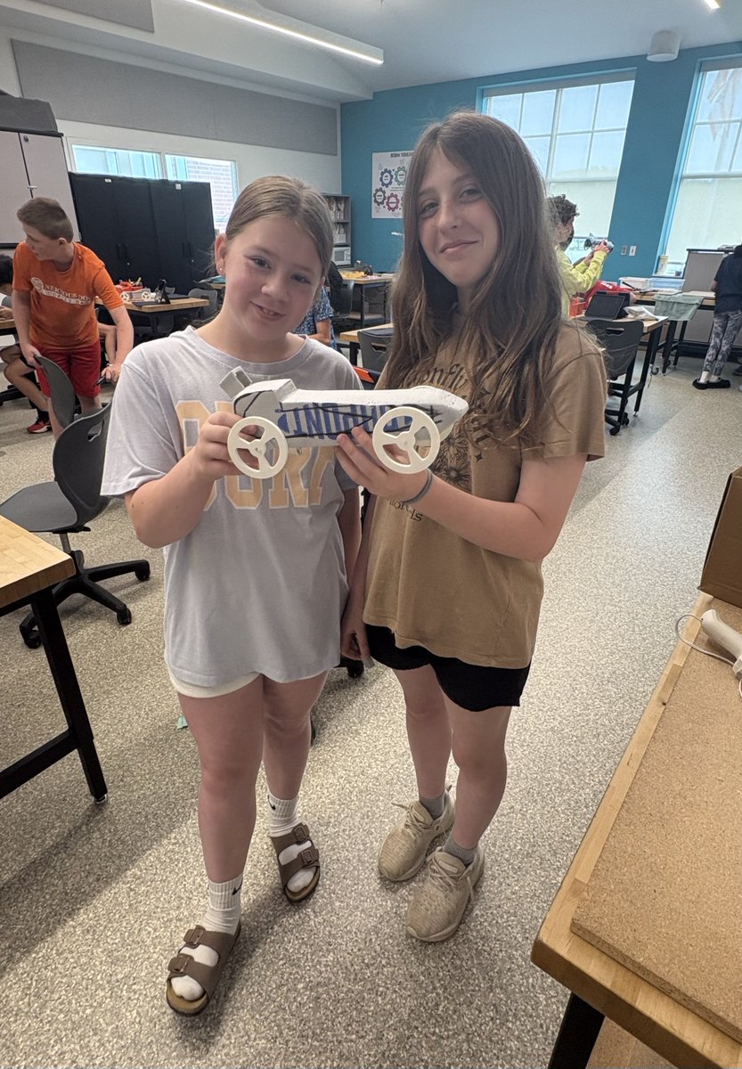 BathElementary's tweet photo. Making our rocket cars with Mrs. Racin in STEM class.  Race day is on Friday!! https://t.co/iBw77nb55h