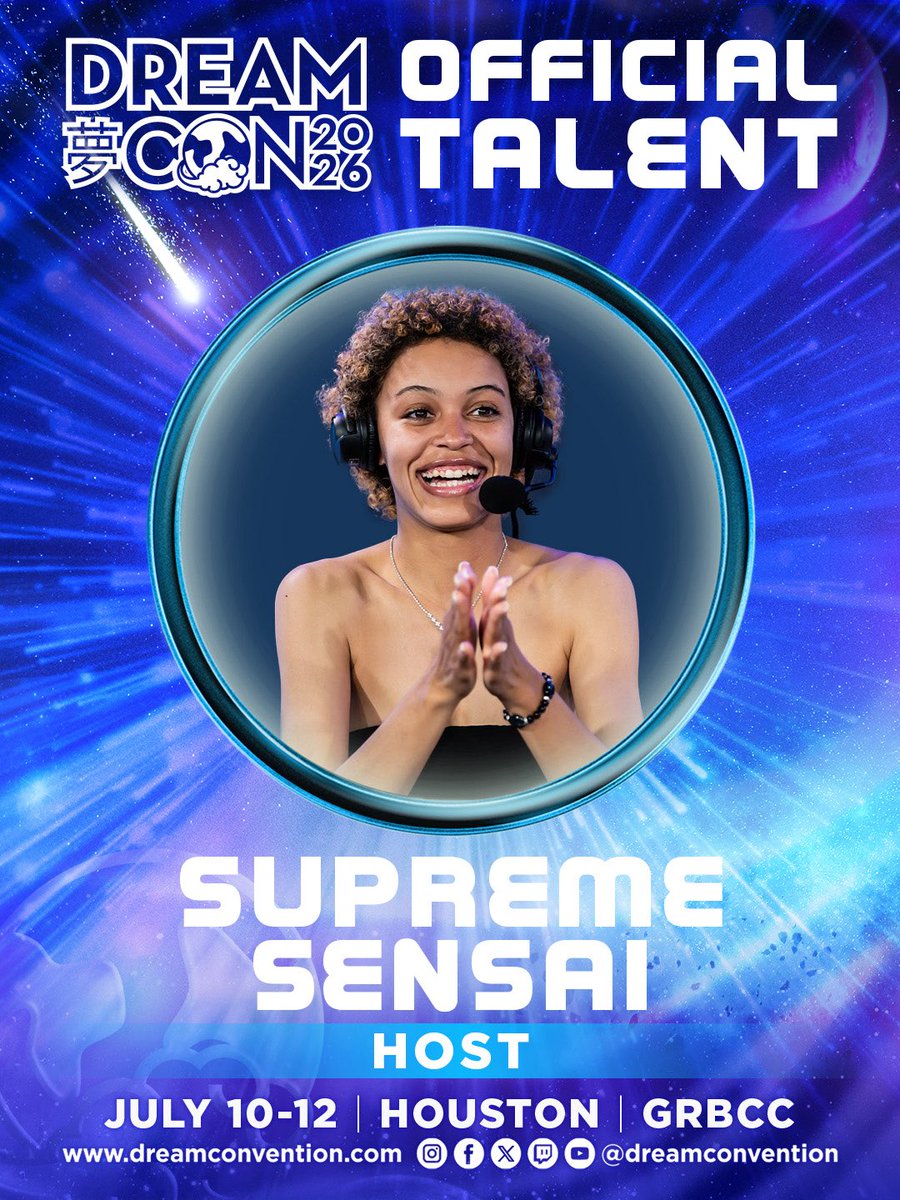 dreamconvention's tweet photo. A dynamic content creator, host, and community builder known for blending gaming, culture, and entertainment into a unique digital experience. Over the years, @supremesensai has become a recognized face in the esports and creator space, hosting major events such as Dream Con, competitive gaming tournaments, and live community activations.

https://t.co/EZRfEsUdFs