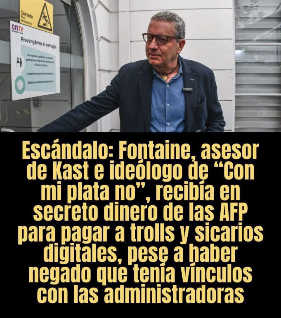 WillyVicente's tweet photo. @berfontaine Que no se te olvide q ese cargo lo compraste con plata de todos los Chilenos…corrupto https://t.co/Feu0umJek9