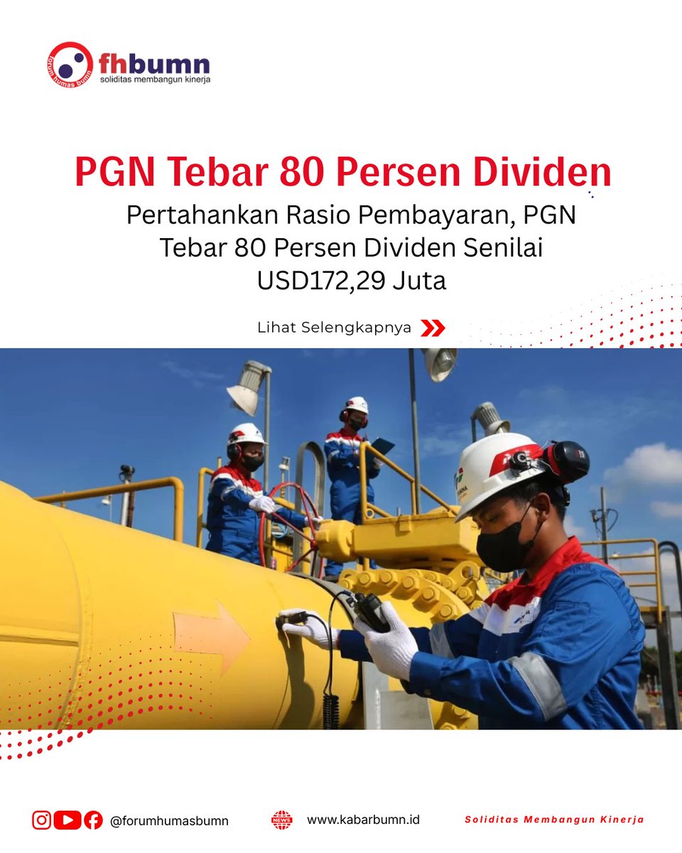 ForHumBUMN's tweet photo. Dalam RUPST tahun ini, Pemegang Saham juga menyetujui sejumlah agenda strategis PGN, termasuk penggunaan laba bersih, perubahan anggaran dasar, penetapan auditor, serta agenda pengembangan bisnis dan tata kelola perusahaan. https://t.co/bP64gerN4Q