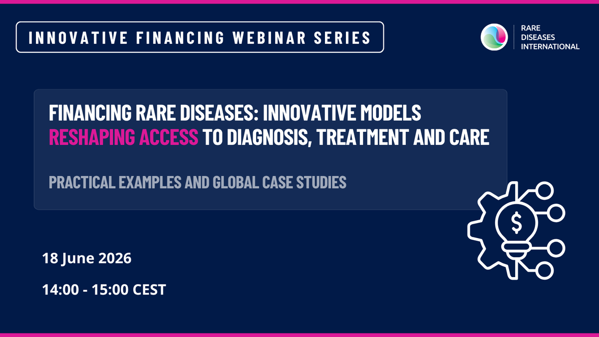 irdirc's tweet photo. 🌟 Innovative financing models can help close gaps in rare disease diagnosis, treatment &amp; care. Join the #RDI webinar on practical examples &amp; global case studies.

🗓 18 June 2026 | ⏰ 14:00 CEST

👉https://t.co/NQyaHck5Yh

#RareDiseases #RDI https://t.co/4dLHOkASWQ