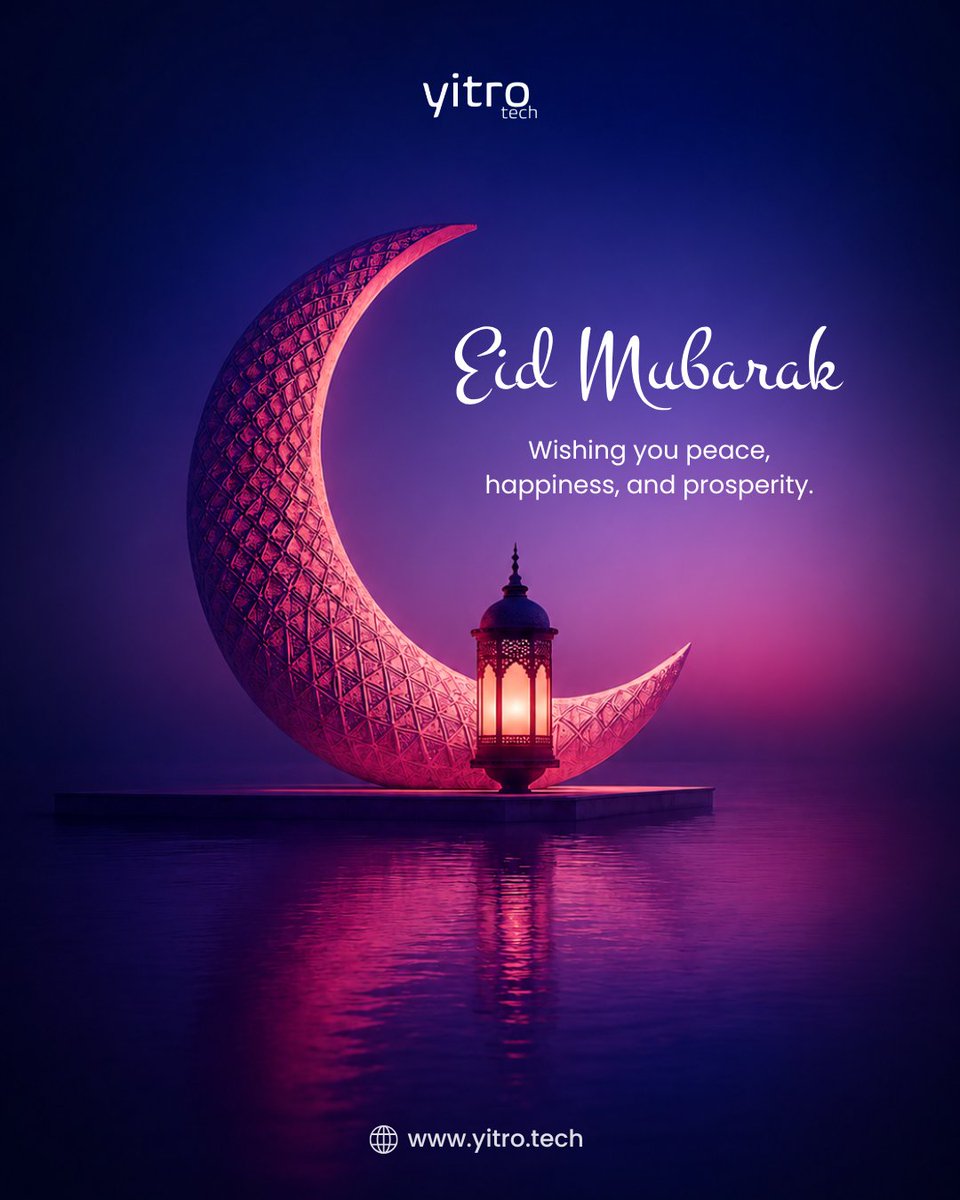 Yitrotech's tweet photo. Celebrating the spirit of faith, kindness, and togetherness this Eid. 🌙✨

Wishing you and your family joy, peace, and countless blessings.

Eid Mubarak from Team Yitro Tech!❤️

#Eid #EidMübarek #Festival #YitroTech #JoyAndPeace https://t.co/AgztpcgFKU