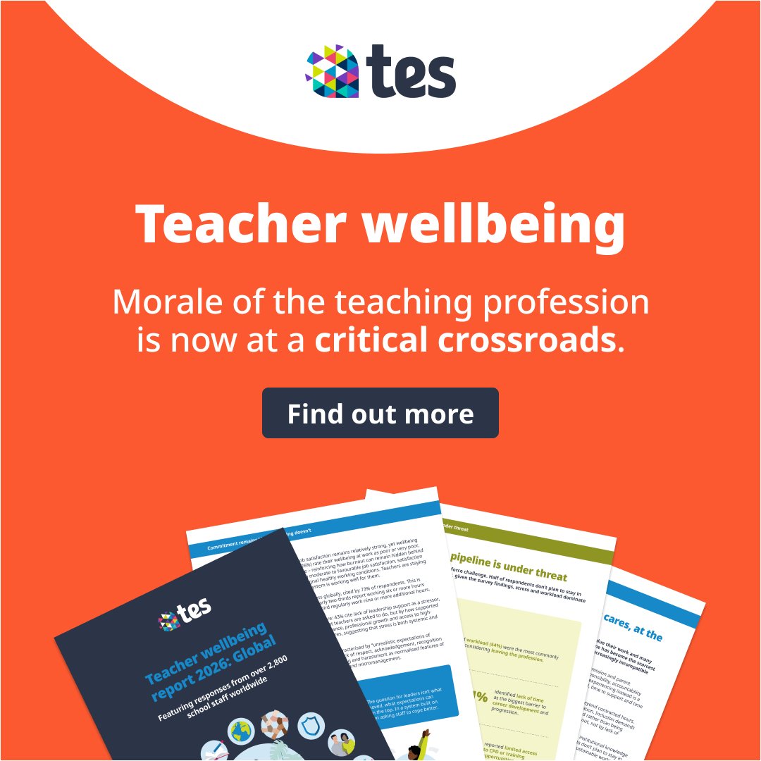 TesGlobalX's tweet photo. Education is at a turning point and teacher wellbeing is at the centre of it 

Our Global teacher wellbeing report shows why it matters, read more here: https://t.co/WIhVDZPlgT  

#edtech #school #education #teacherwellbeing #schoolleadership #educationresearch #teachers https://t.co/3k6iBZsTQC
