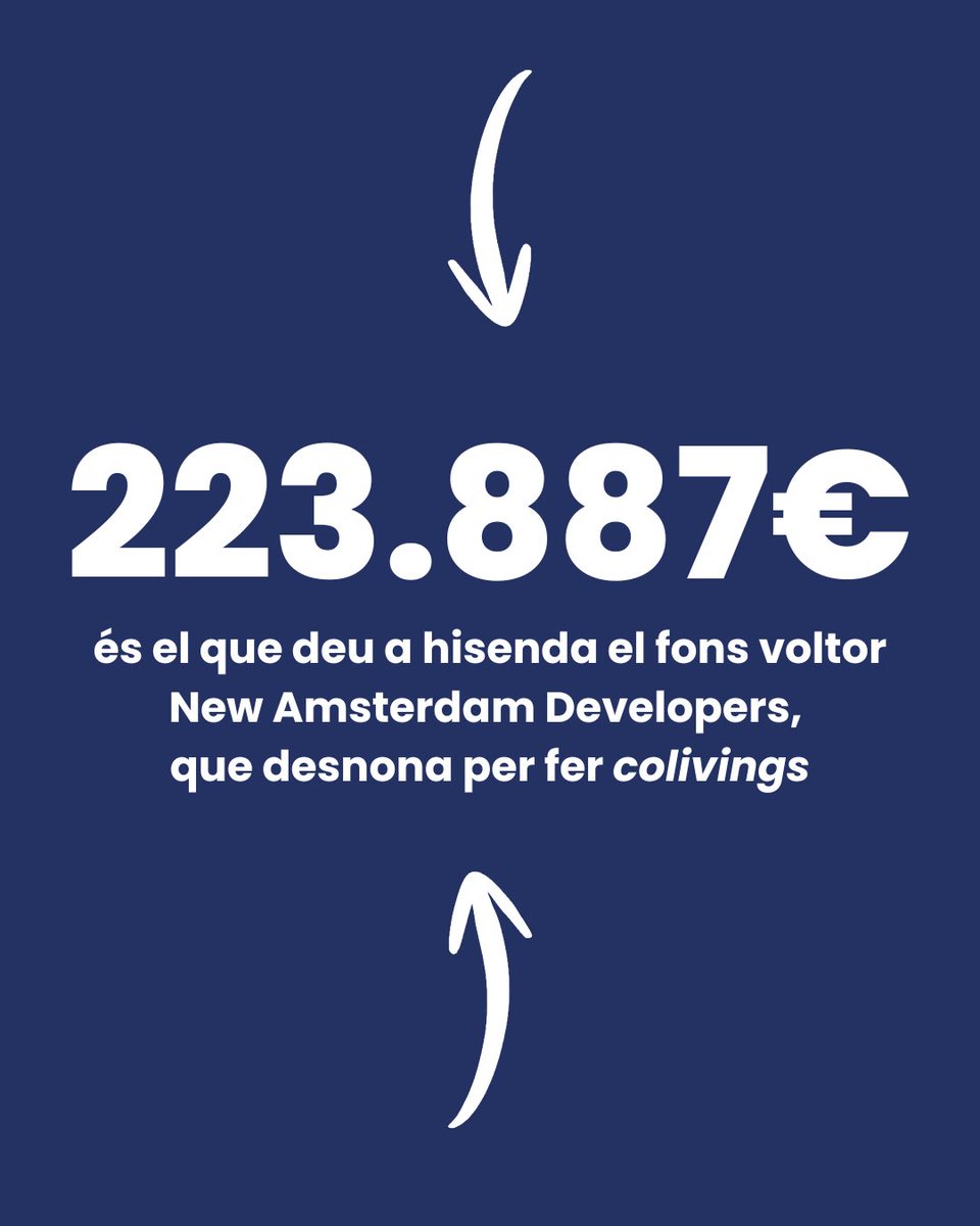 SindicatHabSC's tweet photo. 🔵|| URGENT!!

El fons voltor NAD té un deute amb hisenda que s'eleva fins els 223.887€!

No només això, sinó que l'Administració Pública continua pagant els macrodispositius policials per executar els desnonaments, que permeten que NAD faci colivings fraudulents. https://t.co/reyG8kB8iy