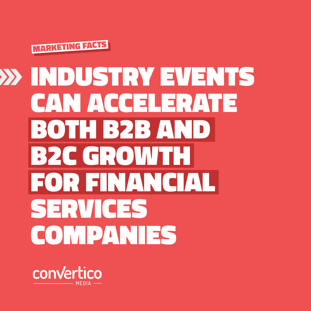 ConverticoMedia's tweet photo. Did you know that industry events can accelerate both B2B and B2C growth for financial services companies?

For many financial services brands, the value of a single event extends far beyond the exhibition floor.

#marketingfacts #marketingtips https://t.co/I2BdFD6vDj