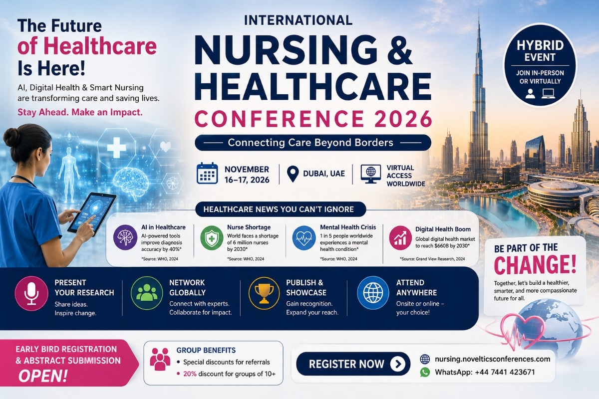 ClimateConferen's tweet photo. 🌍 Healthcare is evolving faster than ever — from AI-powered nursing to digital patient care, the future starts NOW.

Join INTERNATIONAL NURSING &amp; HEALTHCARE CONFERENCE 2026 in Dubai | Hybrid event

🌐 https://t.co/lzn4NaoJJw

#conference #events #Dubai2026 #UAEevent https://t.co/3iVqXmAn96