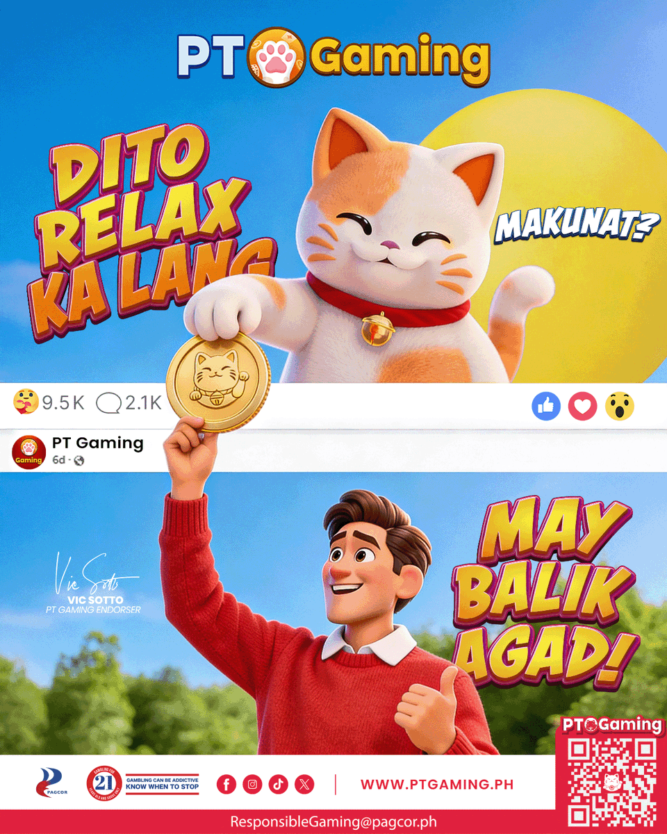 PTGamingph's tweet photo. Apakakunat ba? Relax ka lang, dito, may balik agad! 😉

Comment “#PTGamingPaCashback ka naman” at Malay mo ikaw ang susunod na manalo ng limpak-limpak na papremyo.

💰 Download now to get ₱8,080 new player bonus & 1.5% cashback!
iOS and Android: https://t.co/7ZrIdrtVy0 | Website: https://t.co/tL1ZAepCxp

#PTGaming #CashbackFeels #MayBalikAgad #MorePlayMoreRewards #GamingFun