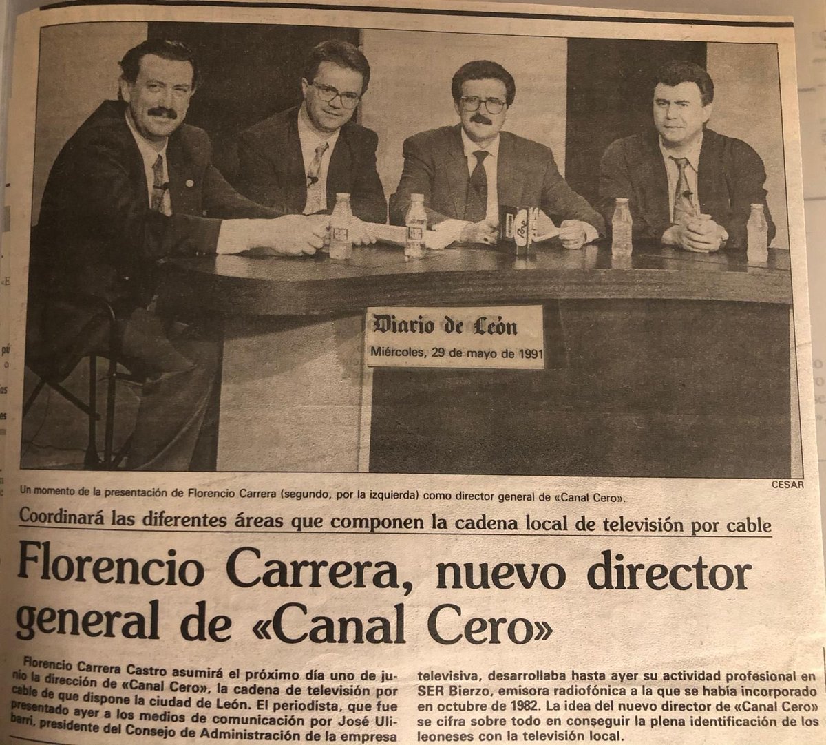 La8Leon's tweet photo. Nuestra Historia 📺 

Hoy en 1991 Florencio Carrera es nombrado director de CANAL 0 https://t.co/Dc1KP2LFaZ