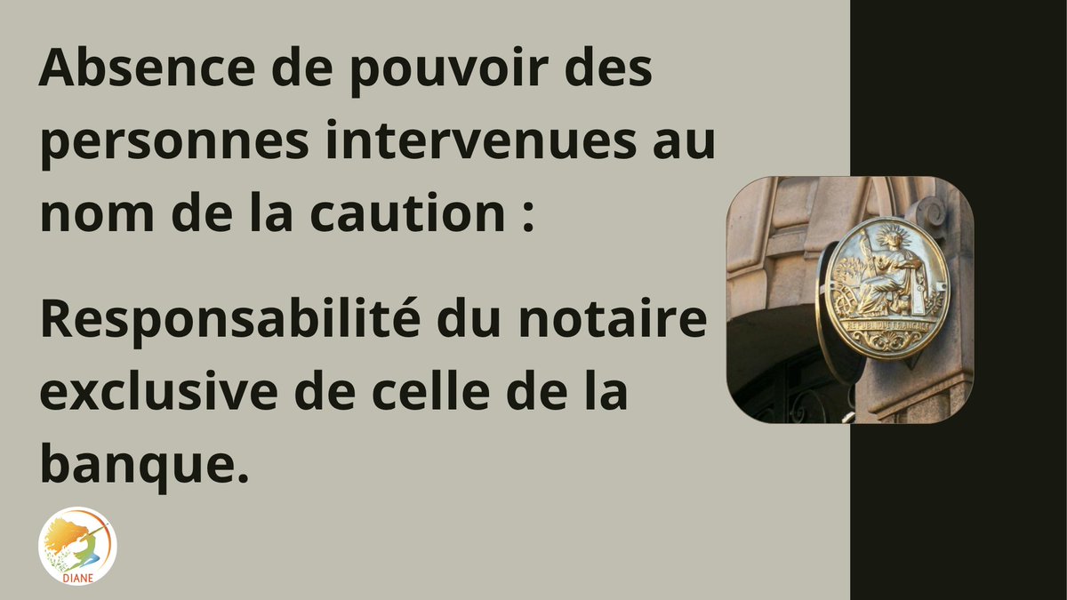 Intranot's tweet photo. Absence de pouvoir des personnes intervenues au nom de la caution : responsabilité du notaire exclusive de celle de la banque. 

📢 Avec Diane-Intranot ne passez plus à côté d'une info 🔔

https://t.co/YXFSpywr67 https://t.co/Jum1vTF2Hz
