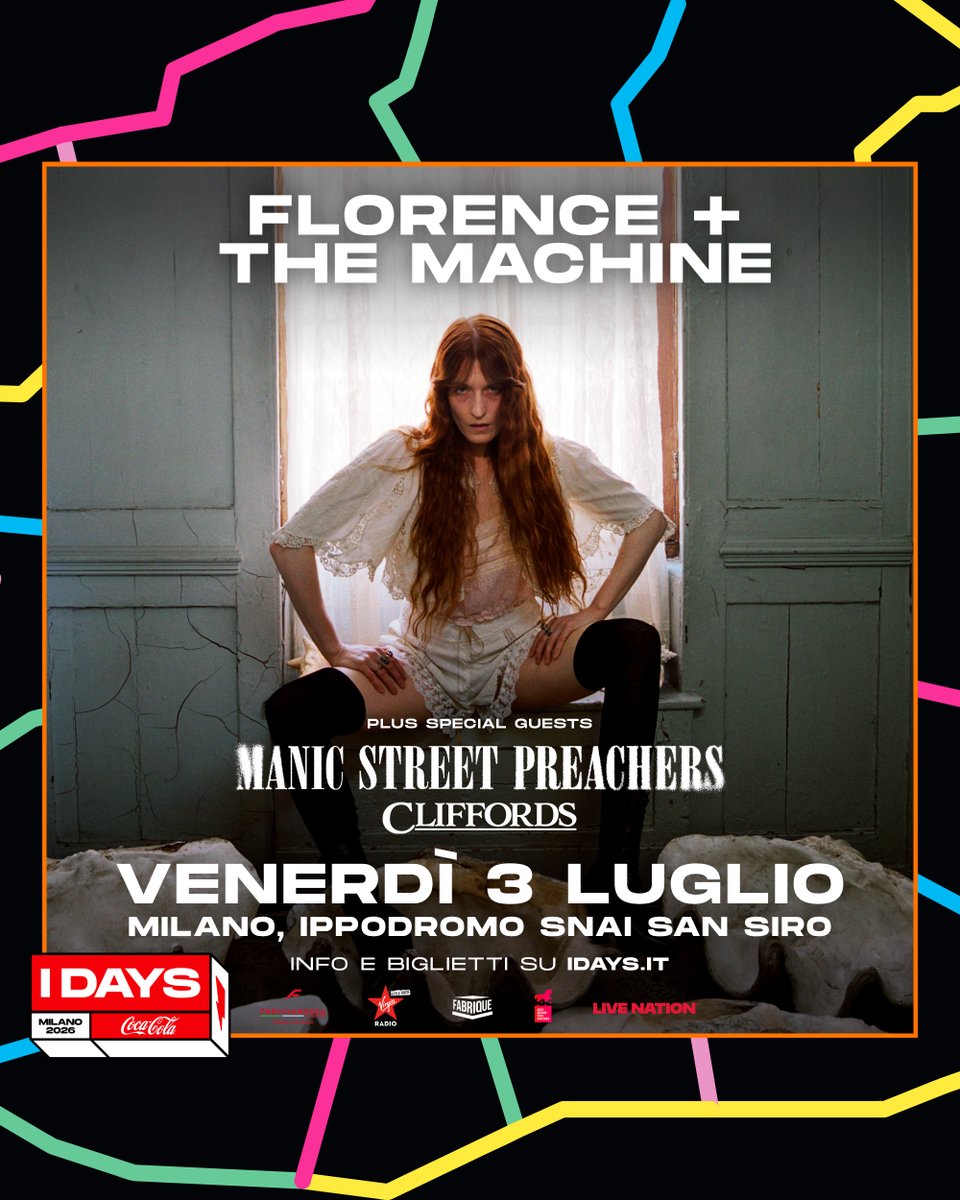 VirginRadioIT's tweet photo. .@Manics: UFFICIALE in concerto a @IDaysMilano il 3 luglio, in apertura a @florencemachine🔴 Tutte le info su https://t.co/9bWwan3OYo
La band gallese sarà sul palco dell'Ippodromo SNAI San Siro di Milano
#Manics #VirginRadio @indipendente https://t.co/wtAufpx6VX