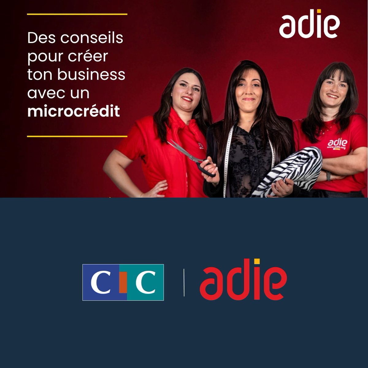 cic's tweet photo. Du 1er au 5 juin, l'association @Adieorg, dont le CIC est partenaire, organise des événements gratuits partout en France pour lever les freins à la création d’entreprise et soutenir l’entrepreneuriat des femmes.
Pour en savoir plus : https://t.co/PUdLTK2v10 https://t.co/RSlXHDsOIE