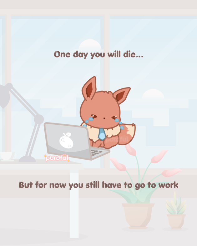 poroful's tweet photo. monday motivation from eevee https://t.co/fgWcz2jwKa