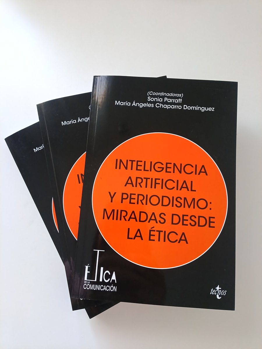 IAGPER's tweet photo. 🌟Hoy sale a la venta Inteligencia artificial y periodismo: miradas desde la ética, fruto de este proyecto y editado por @EditorialTecnos
💻@ParrattSonia y @marianchaparro coordinan el libro, donde 17 autores reflexionan sobre el impacto de la IA en el periodismo desde la ética https://t.co/QHARdPjBX8